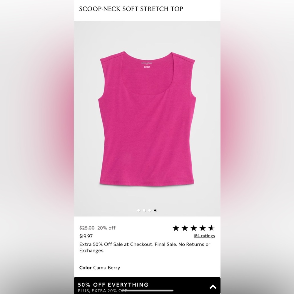 Banana Republic Royal Blue Tank Top - Picture 3 of 7